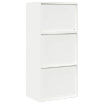 vidaXL Storage Cabinet 2 pcs White 60 x 40 x 130 cm Steel Lockable