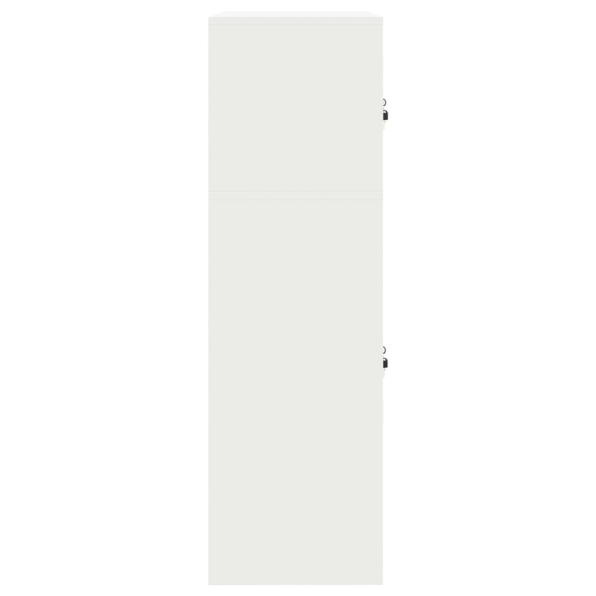 vidaXL Storage Cabinet 2 pcs White 60 x 40 x 130 cm Steel Lockable