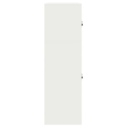 vidaXL Storage Cabinet 2 pcs White 60 x 40 x 130 cm Steel Lockable