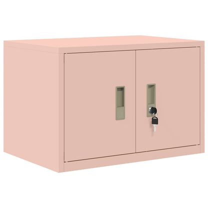 vidaXL Storage Cabinet 2 pcs Pink 60 x 40 x 145 cm Steel Lockable