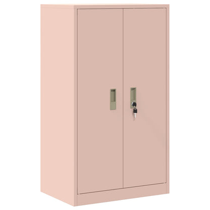 vidaXL Storage Cabinet 2 pcs Pink 60 x 40 x 145 cm Steel Lockable