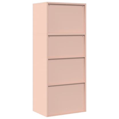 vidaXL Storage Cabinet 2 pcs Pink 60 x 40 x 145 cm Steel Lockable
