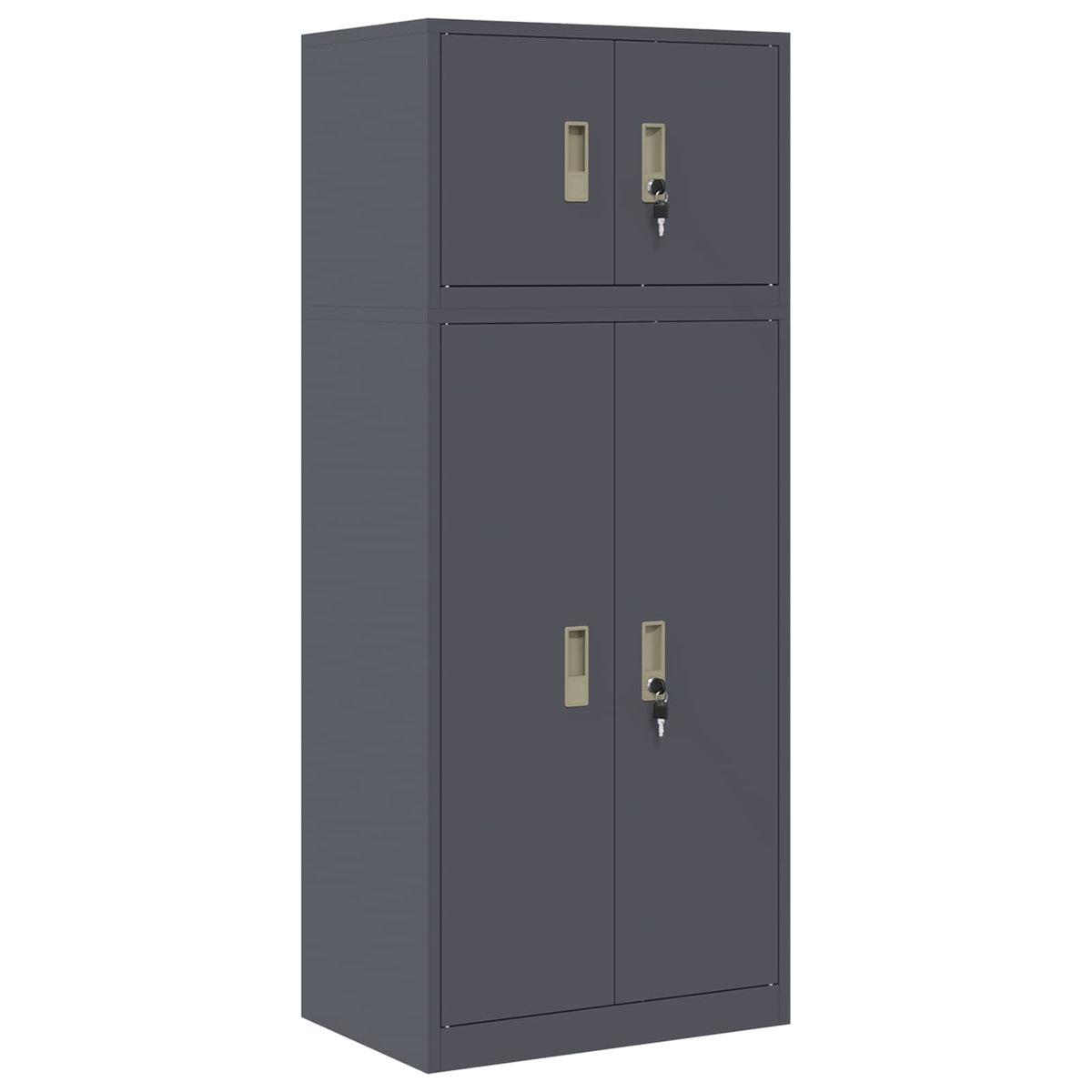 vidaXL Storage Cabinet 2 pcs Anthracite 60 x 40 x 145 cm Steel