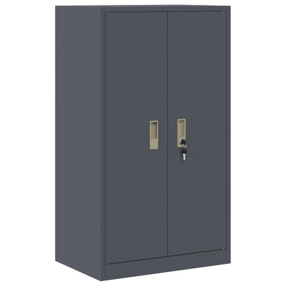 vidaXL Storage Cabinet 2 pcs Anthracite 60 x 40 x 145 cm Steel