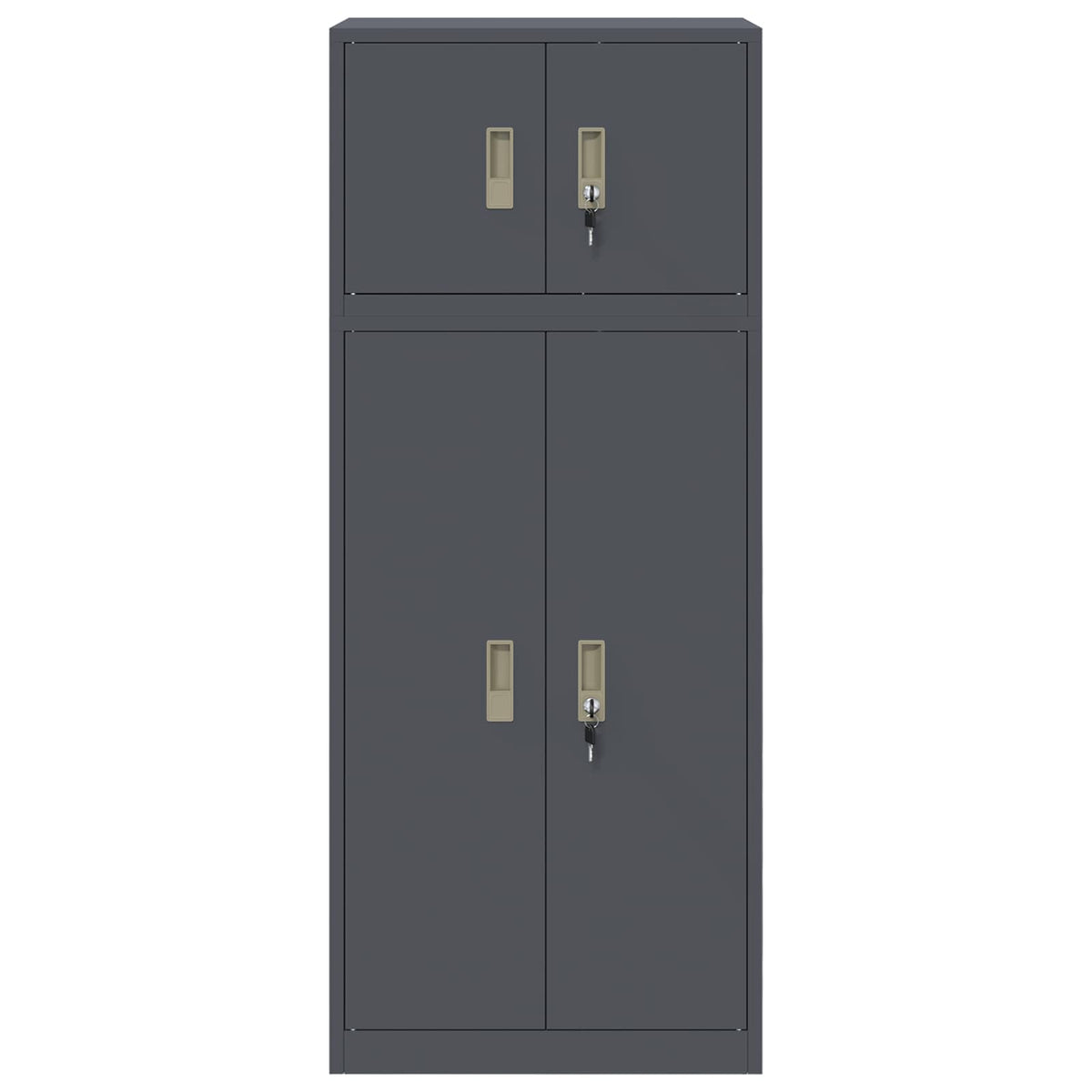 vidaXL Storage Cabinet 2 pcs Anthracite 60 x 40 x 145 cm Steel