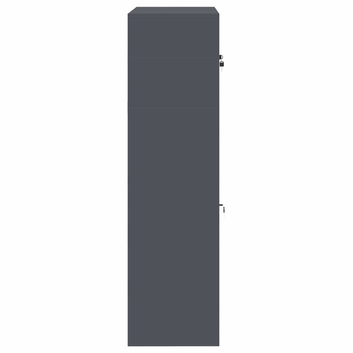 vidaXL Storage Cabinet 2 pcs Anthracite 60 x 40 x 145 cm Steel