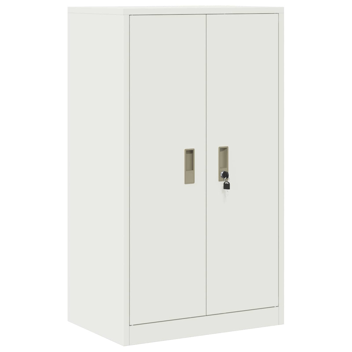 vidaXL Storage Cabinet 2 pcs White 60 x 40 x 145 cm Steel Lockable