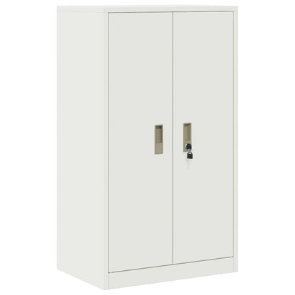 vidaXL Storage Cabinet 2 pcs White 60 x 40 x 145 cm Steel Lockable