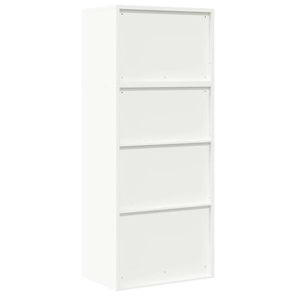 vidaXL Storage Cabinet 2 pcs White 60 x 40 x 145 cm Steel Lockable