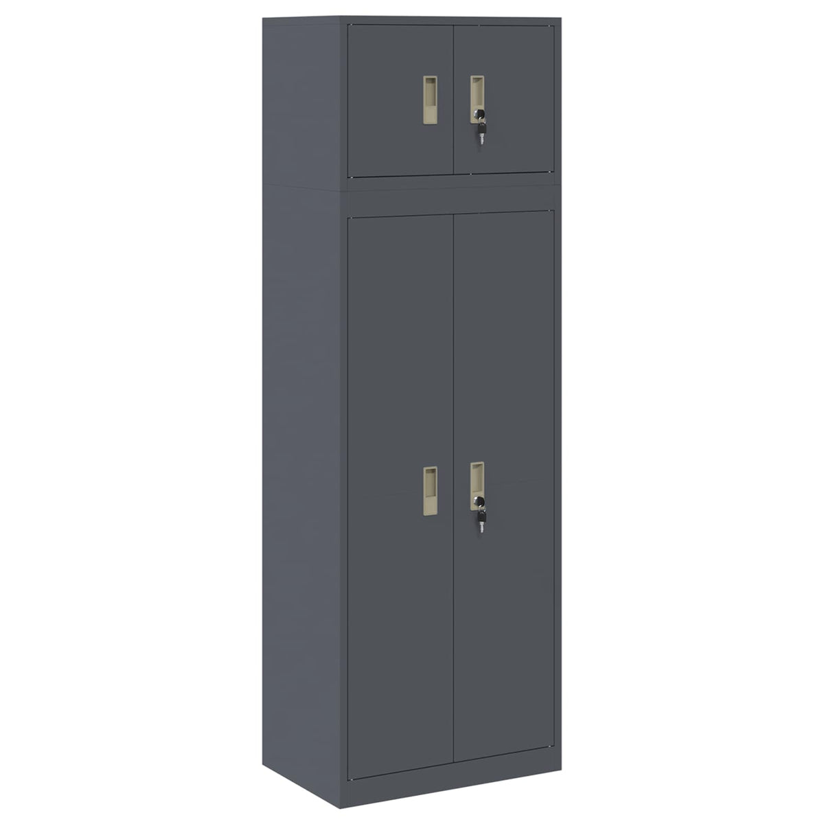 vidaXL Storage Cabinet 2 pcs Anthracite 60 x 40 x 180 cm Steel