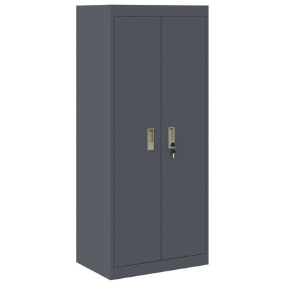 vidaXL Storage Cabinet 2 pcs Anthracite 60 x 40 x 180 cm Steel