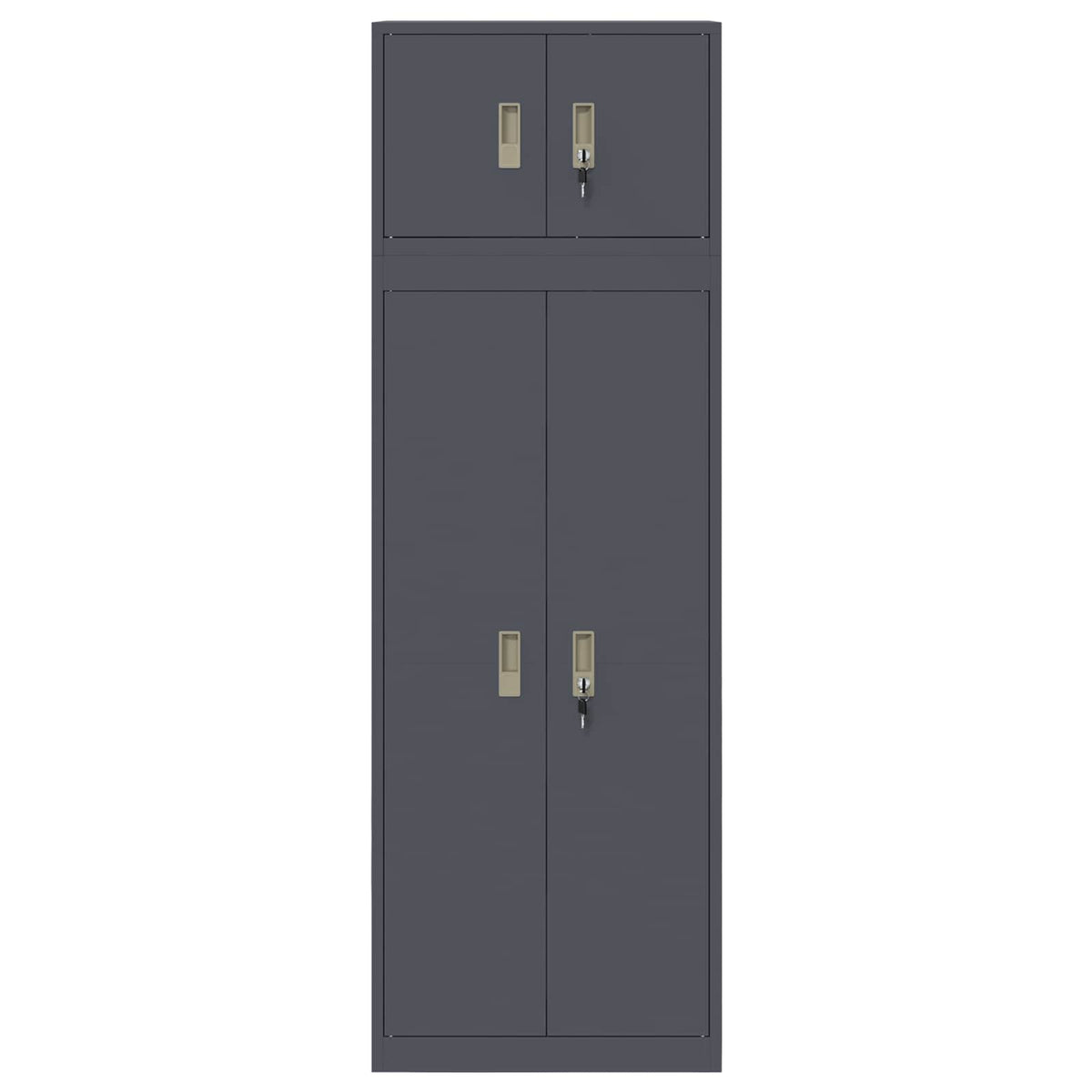 vidaXL Storage Cabinet 2 pcs Anthracite 60 x 40 x 180 cm Steel