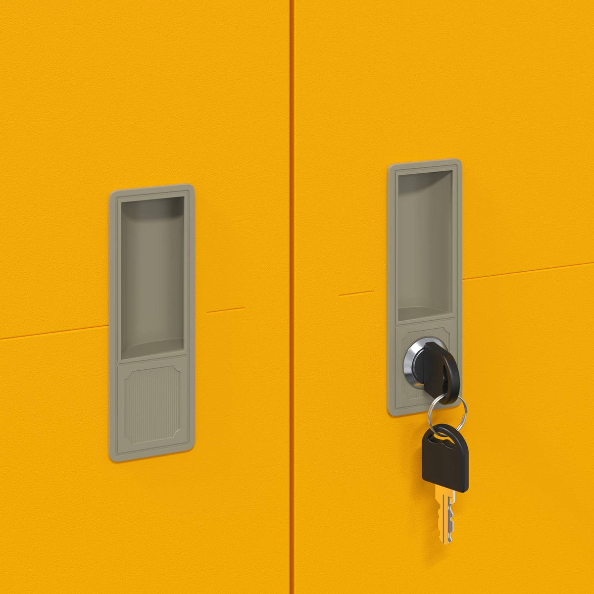 vidaXL Storage Cabinet 2 pcs Mustard Yellow 60 x 40 x 180 cm Steel