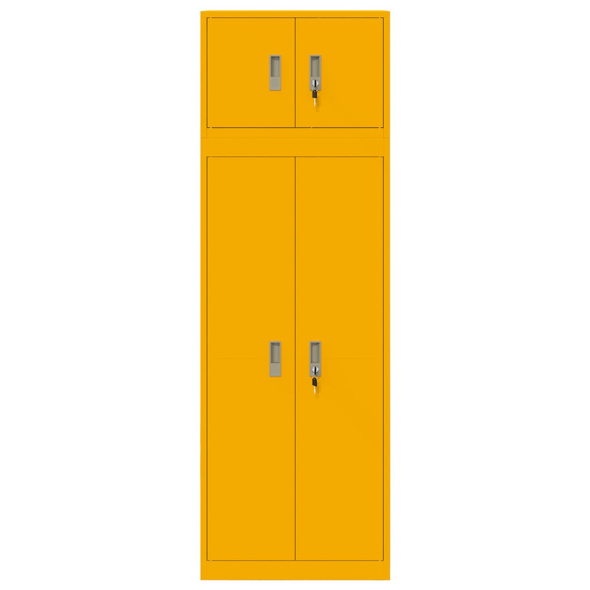 vidaXL Storage Cabinet 2 pcs Mustard Yellow 60 x 40 x 180 cm Steel