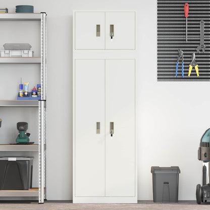 vidaXL Storage Cabinet 2 pcs 60 x 40 x 180 cm Steel Lockable