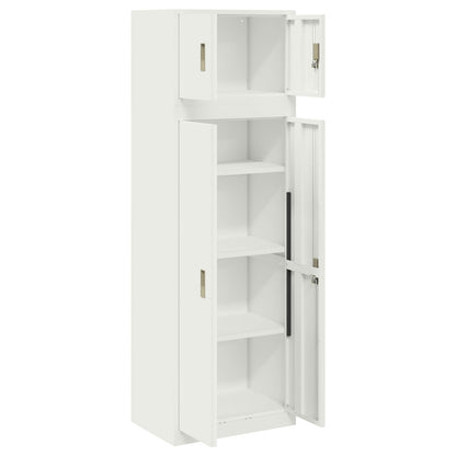 vidaXL Storage Cabinet 2 pcs 60 x 40 x 180 cm Steel Lockable