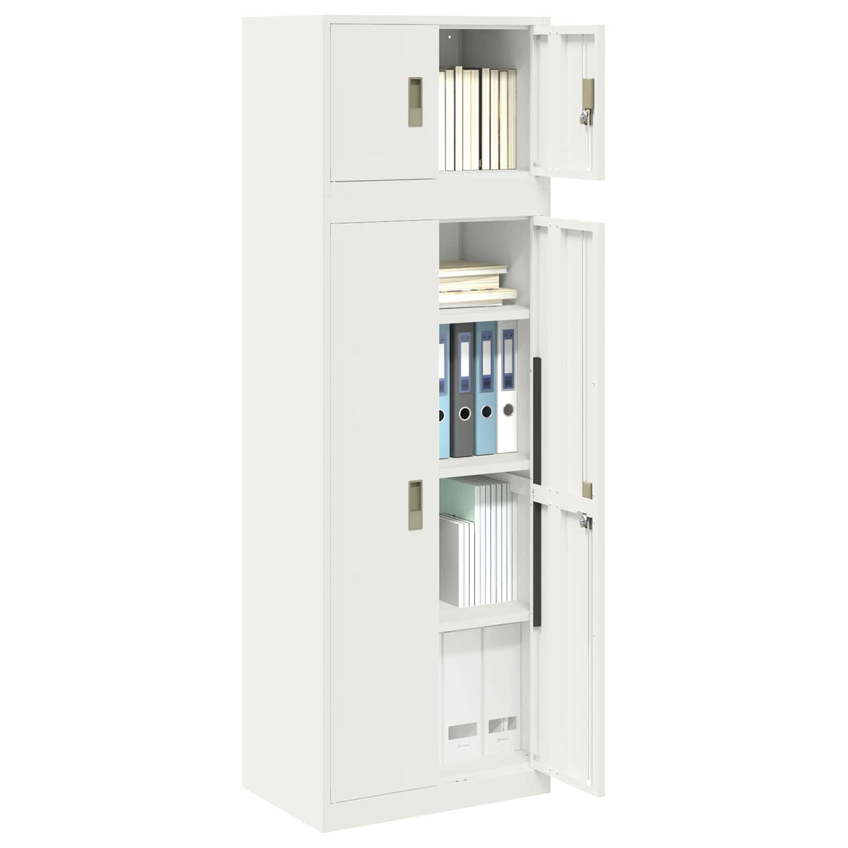 vidaXL Storage Cabinet 2 pcs 60 x 40 x 180 cm Steel Lockable