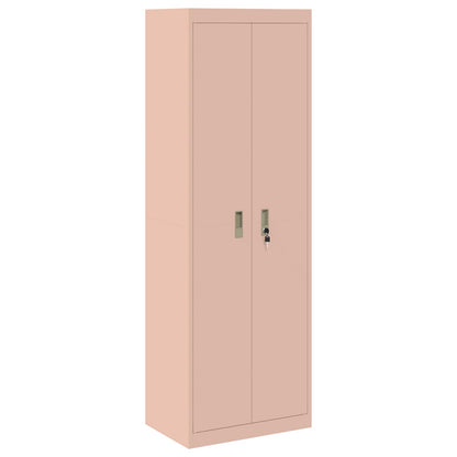 vidaXL Storage Cabinet 2 pcs Pink 60 x 40 x 220 cm Steel Lockable