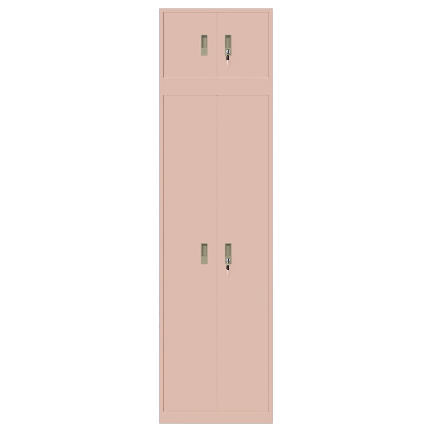 vidaXL Storage Cabinet 2 pcs Pink 60 x 40 x 220 cm Steel Lockable