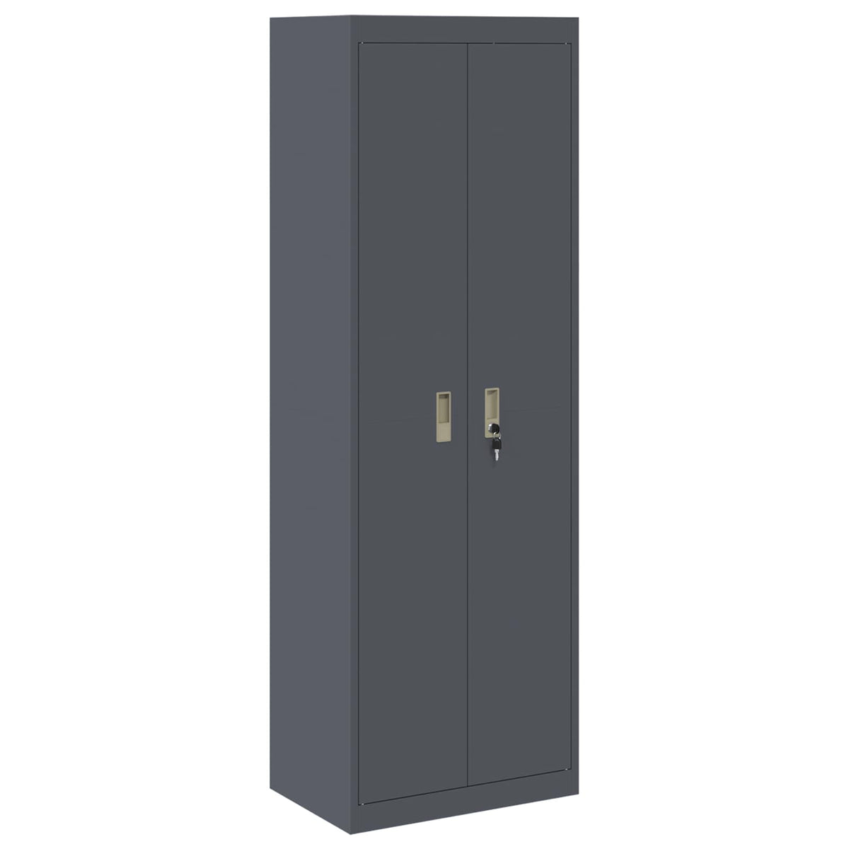 vidaXL Storage Cabinet 2 pcs Anthracite 60 x 40 x 220 cm Steel