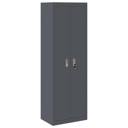 vidaXL Storage Cabinet 2 pcs Anthracite 60 x 40 x 220 cm Steel