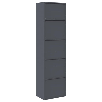 vidaXL Storage Cabinet 2 pcs Anthracite 60 x 40 x 220 cm Steel