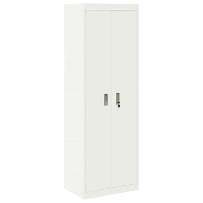 vidaXL Storage Cabinet 2 pcs White 60 x 40 x 220 cm Steel Lockable