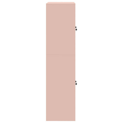 vidaXL Storage Cabinet 2 pcs Pink 90 x 40 x 160 cm Steel Lockable