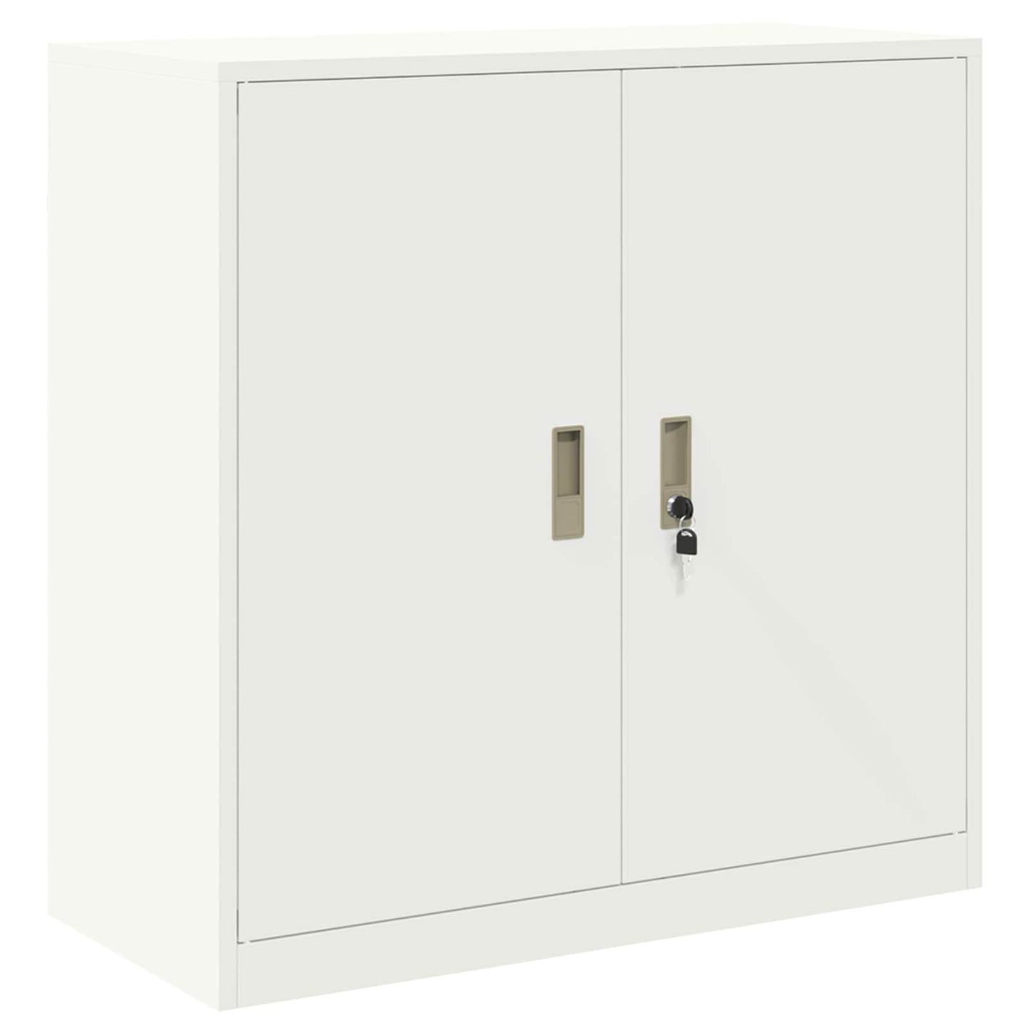 vidaXL Storage Cabinet 2 pcs White 90 x 40 x 160 cm Steel Lockable