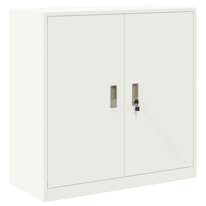 vidaXL Storage Cabinet 2 pcs White 90 x 40 x 160 cm Steel Lockable