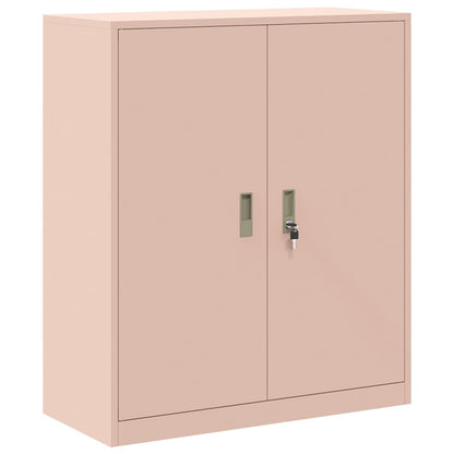 vidaXL Storage Cabinet 2 pcs Pink 90 x 40 x 175 cm Steel Lockable