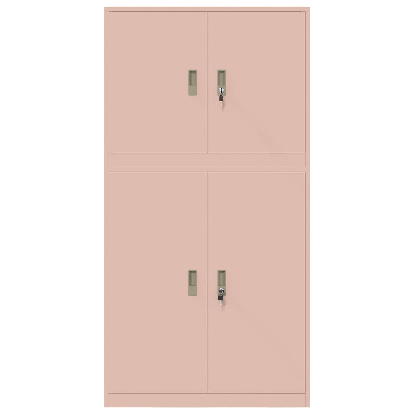 vidaXL Storage Cabinet 2 pcs Pink 90 x 40 x 175 cm Steel Lockable