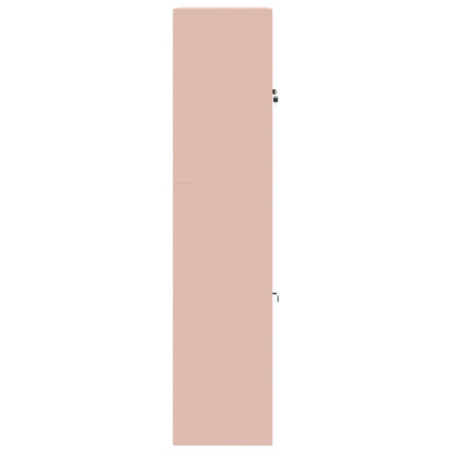 vidaXL Storage Cabinet 2 pcs Pink 90 x 40 x 175 cm Steel Lockable