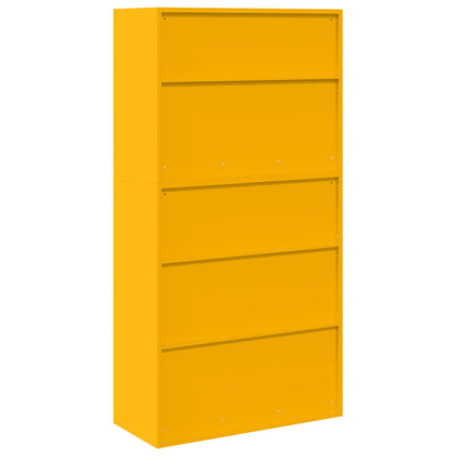 vidaXL Storage Cabinet 2 pcs Mustard Yellow 90 x 40 x 175 cm Steel
