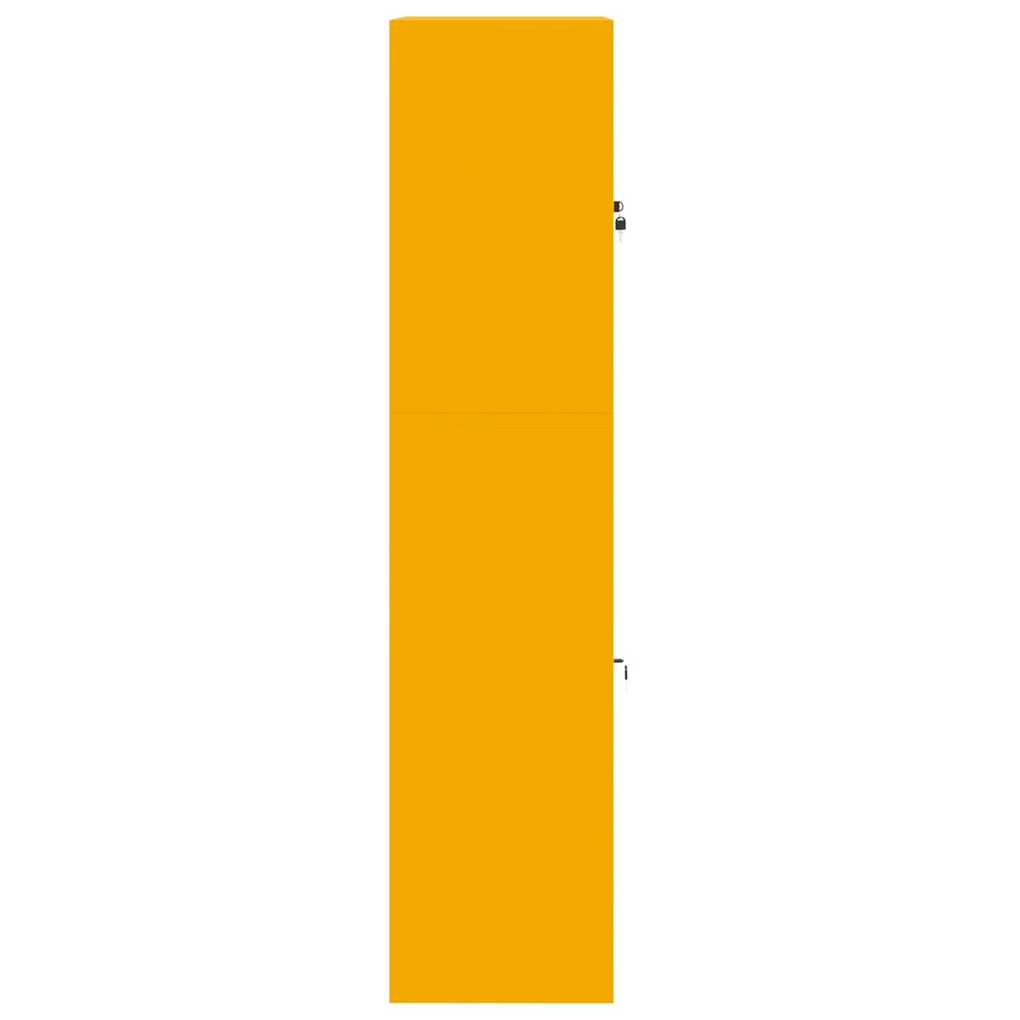 vidaXL Storage Cabinet 2 pcs Mustard Yellow 90 x 40 x 175 cm Steel