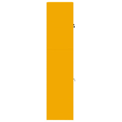 vidaXL Storage Cabinet 2 pcs Mustard Yellow 90 x 40 x 175 cm Steel