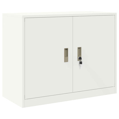 vidaXL Storage Cabinet 2 pcs White 90 x 40 x 175 cm Steel Lockable
