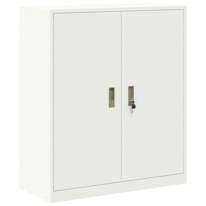 vidaXL Storage Cabinet 2 pcs White 90 x 40 x 175 cm Steel Lockable