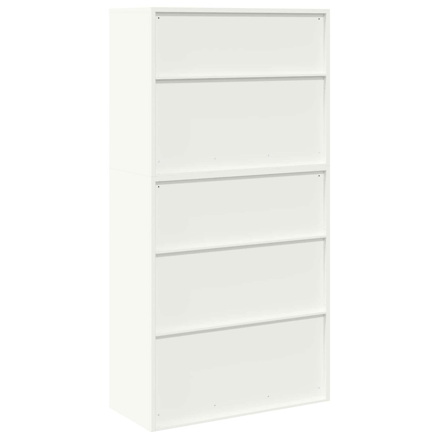 vidaXL Storage Cabinet 2 pcs White 90 x 40 x 175 cm Steel Lockable