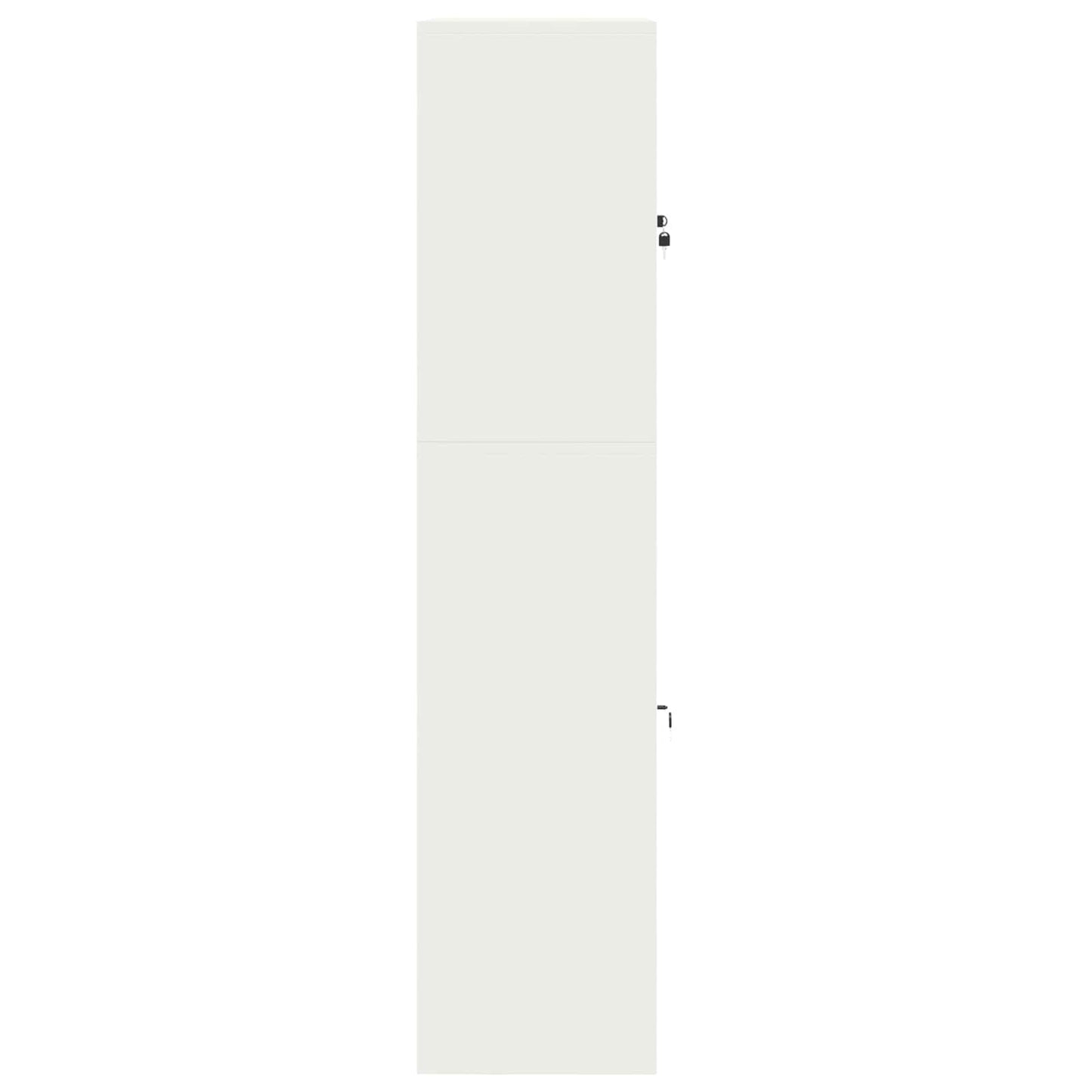 vidaXL Storage Cabinet 2 pcs White 90 x 40 x 175 cm Steel Lockable