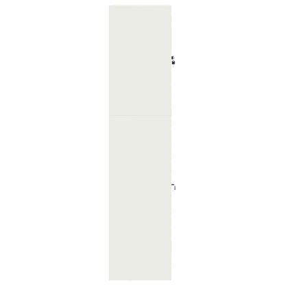vidaXL Storage Cabinet 2 pcs White 90 x 40 x 175 cm Steel Lockable
