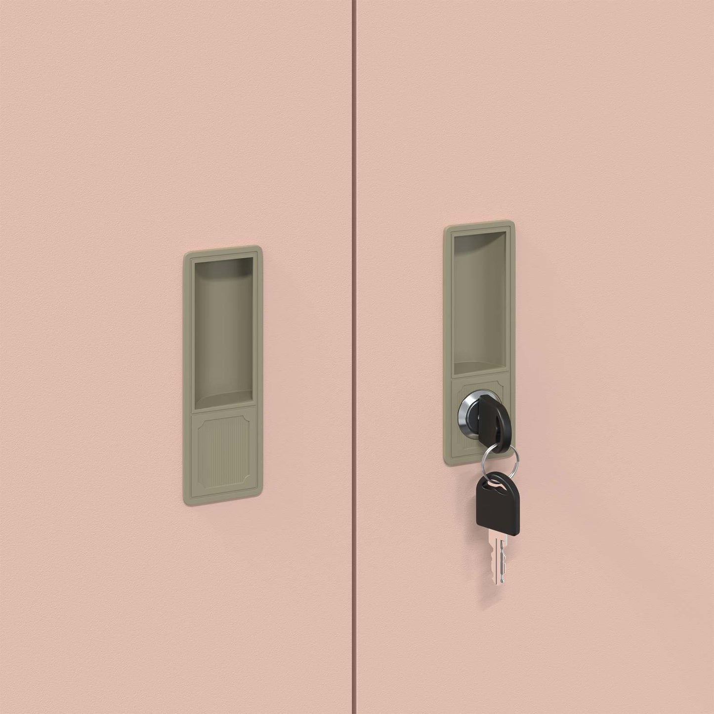 vidaXL Storage Cabinet 2 pcs Pink 90 x 40 x 210 cm Steel Lockable