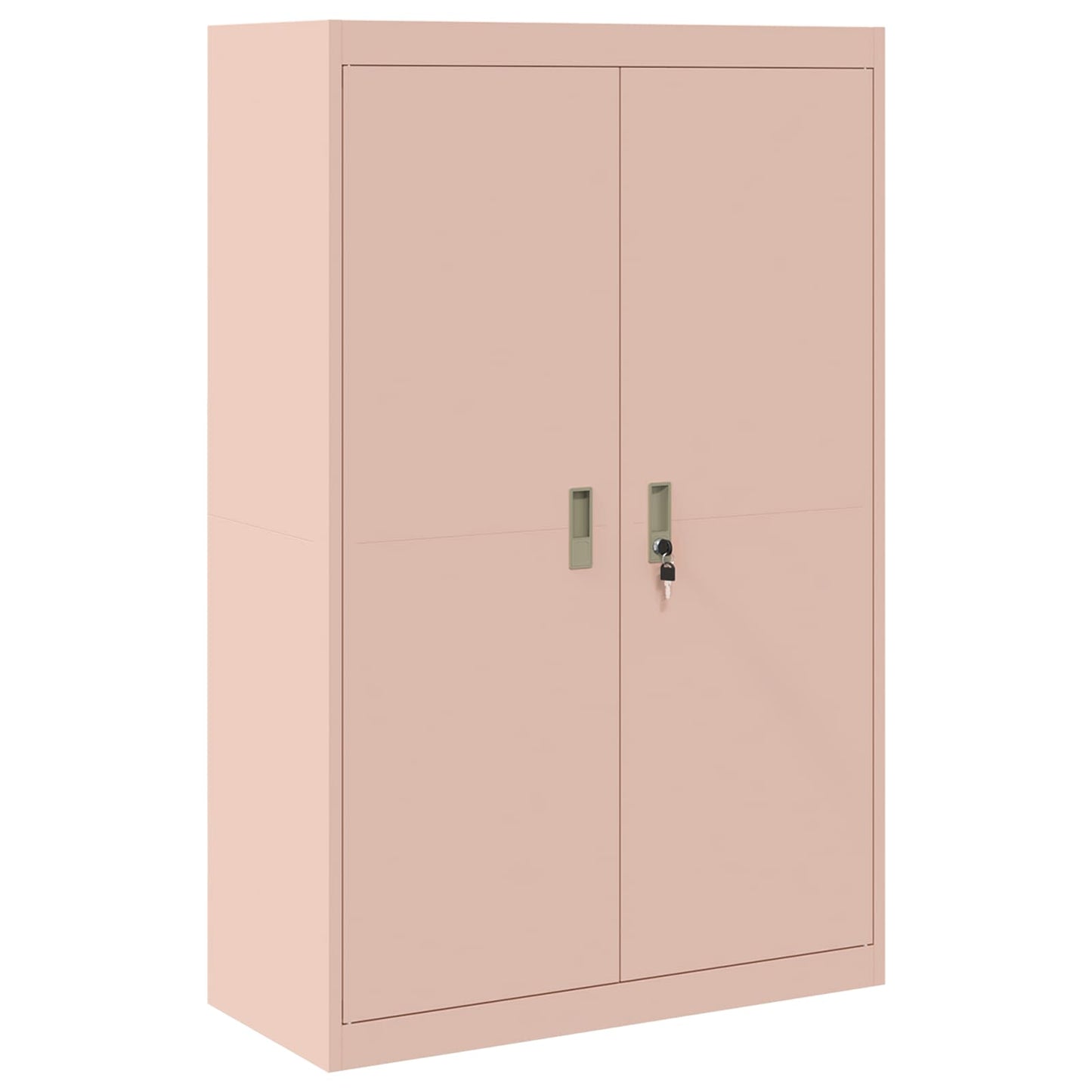 vidaXL Storage Cabinet 2 pcs Pink 90 x 40 x 210 cm Steel Lockable