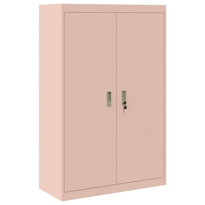 vidaXL Storage Cabinet 2 pcs Pink 90 x 40 x 210 cm Steel Lockable
