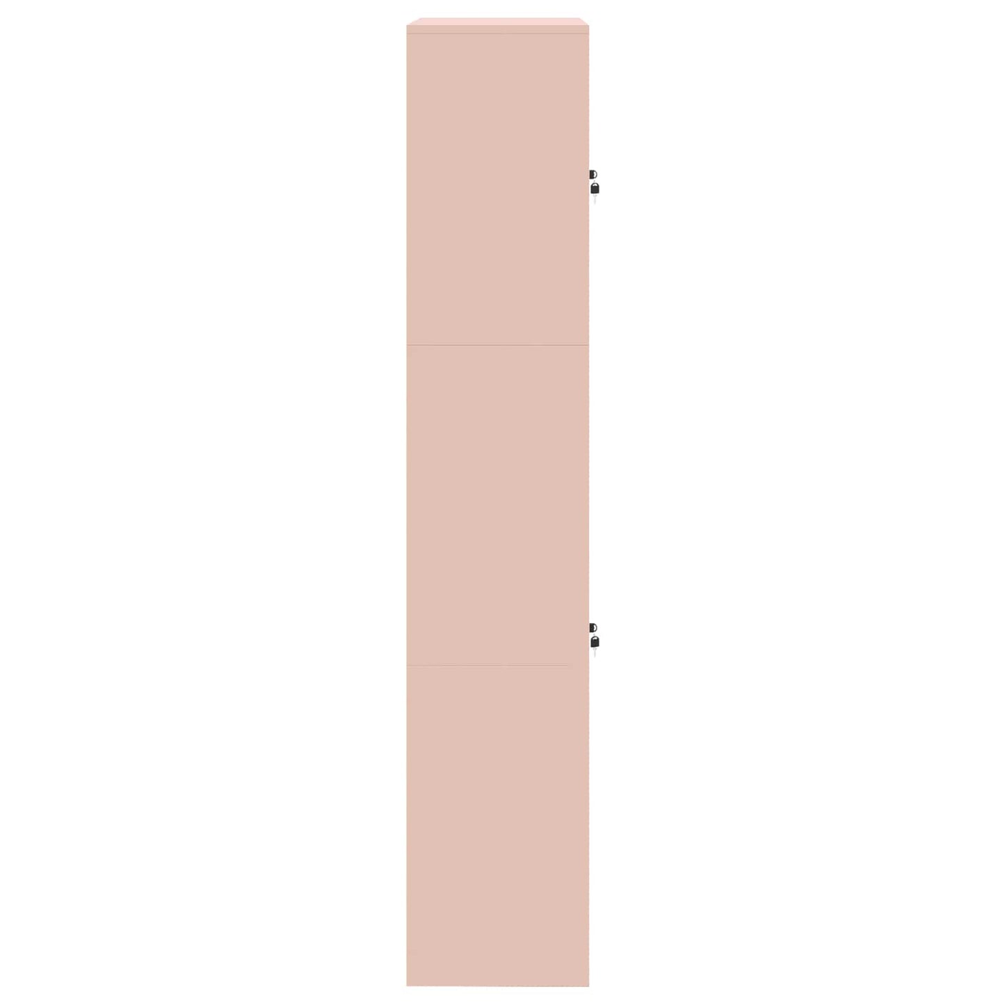 vidaXL Storage Cabinet 2 pcs Pink 90 x 40 x 210 cm Steel Lockable
