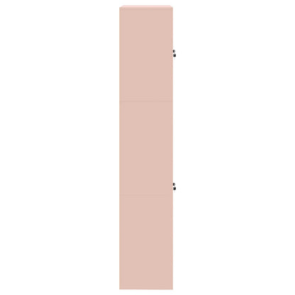 vidaXL Storage Cabinet 2 pcs Pink 90 x 40 x 210 cm Steel Lockable