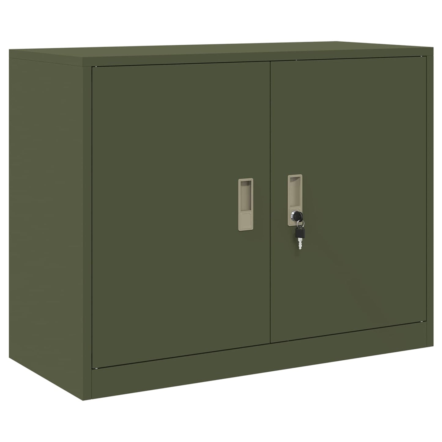 vidaXL Storage Cabinet 2 pcs Olive Green 90 x 40 x 210 cm Steel