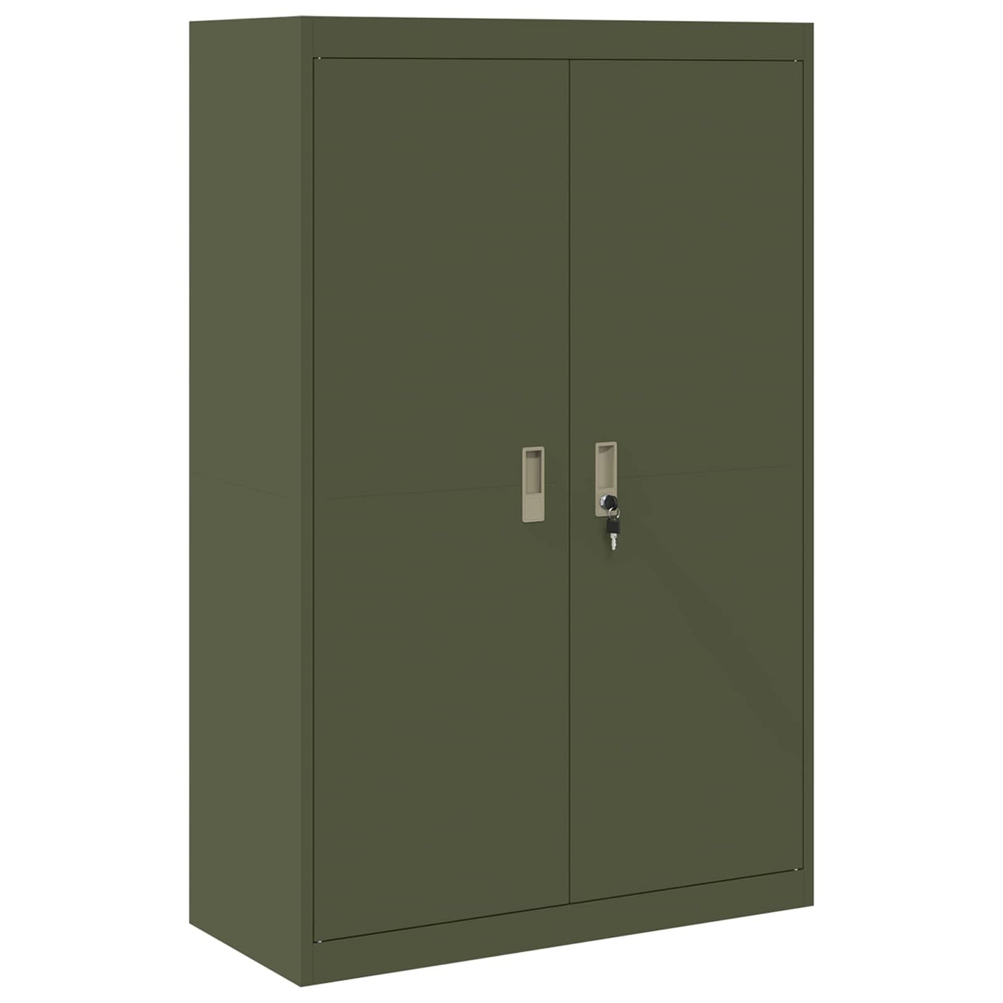 vidaXL Storage Cabinet 2 pcs Olive Green 90 x 40 x 210 cm Steel
