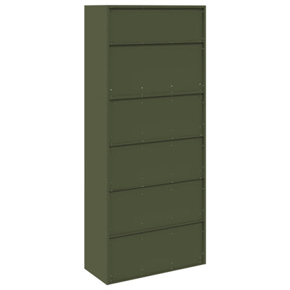 vidaXL Storage Cabinet 2 pcs Olive Green 90 x 40 x 210 cm Steel