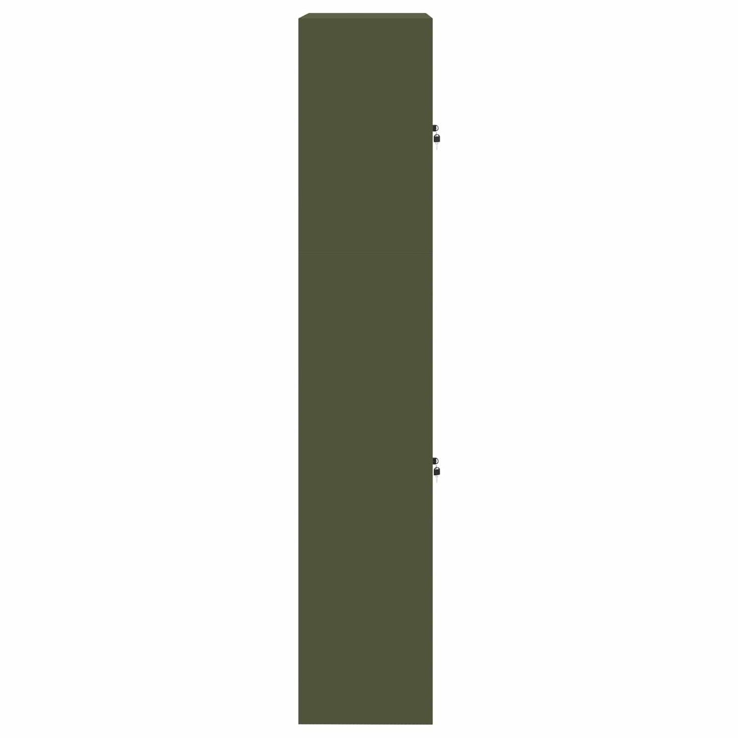 vidaXL Storage Cabinet 2 pcs Olive Green 90 x 40 x 210 cm Steel